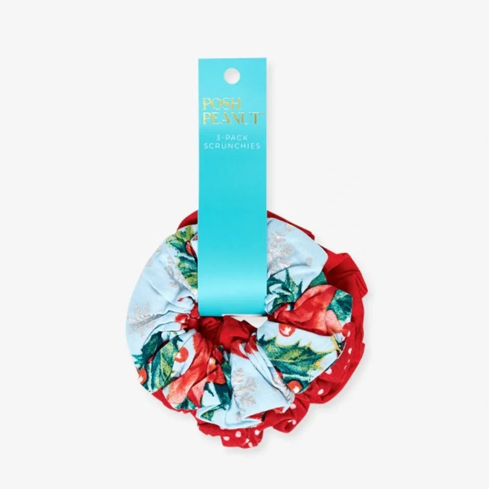 Posh Peanut Winter Lily Scrunchie Set NWT